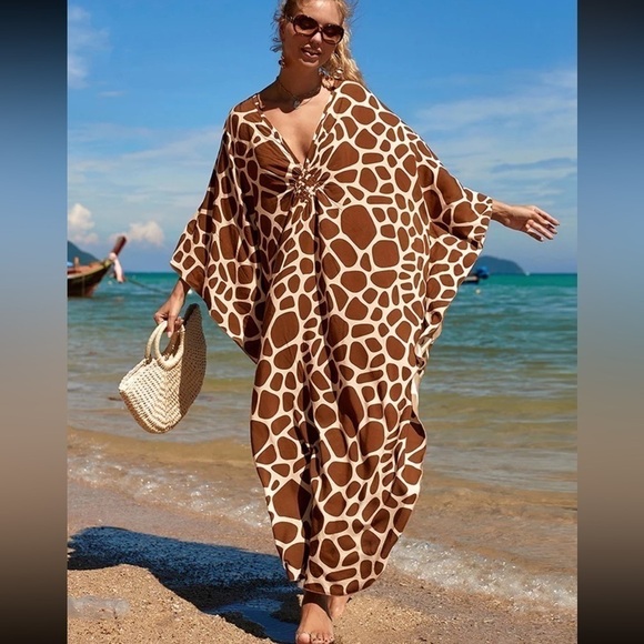 Swimsuit Coverup Kimono Dress - Picture 1 of 3